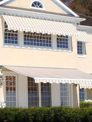 Italia Full Cassette and No Headbox Drop Arm Awnings