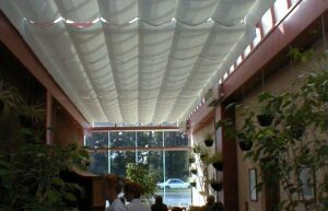 Pleated Patio awning on Tracks